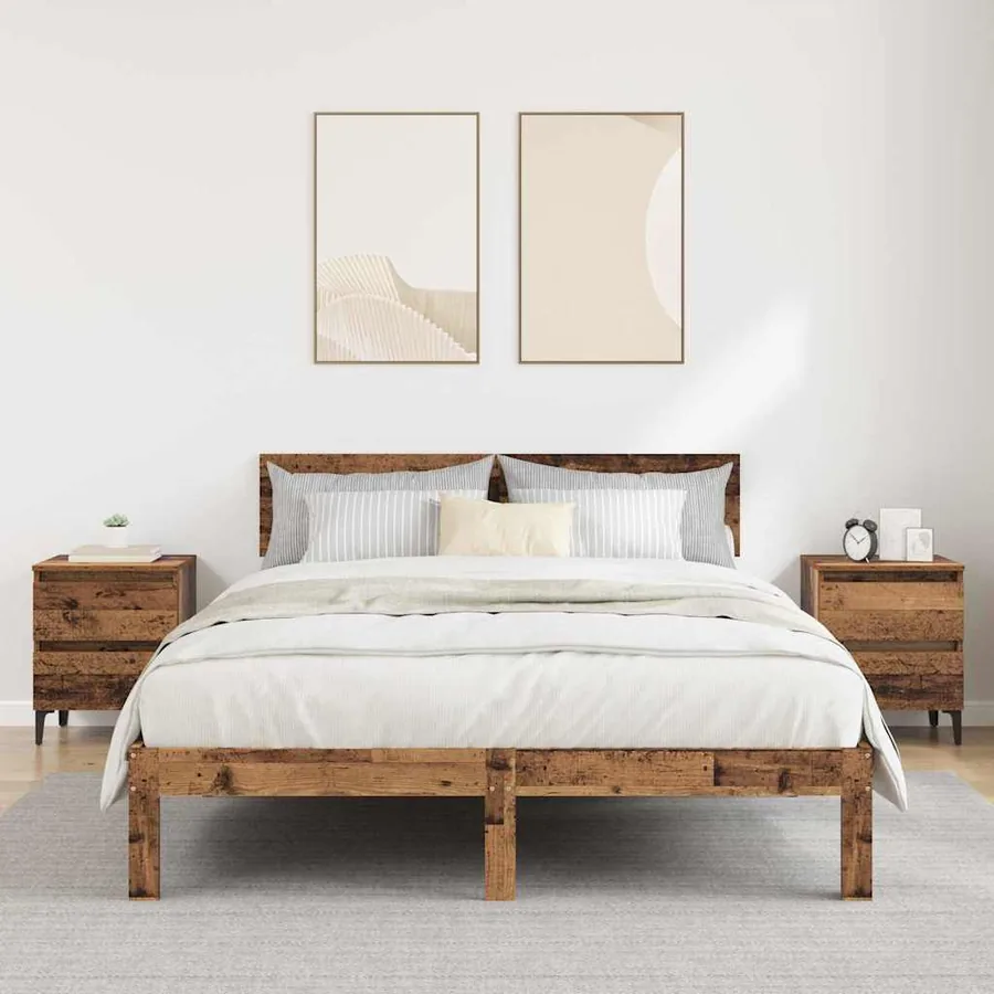 Cabinet de chevet 2 pcs Bois ancien 40 x 35 x 50 cm