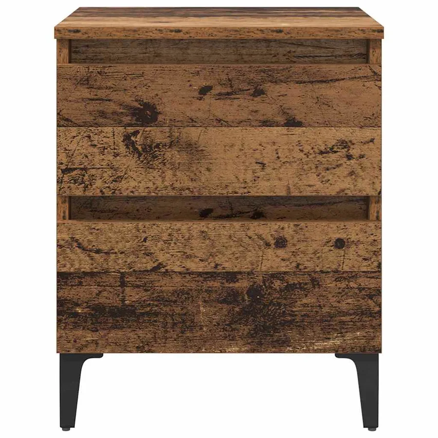 Cabinet de chevet 2 pcs Bois ancien 40 x 35 x 50 cm - 6