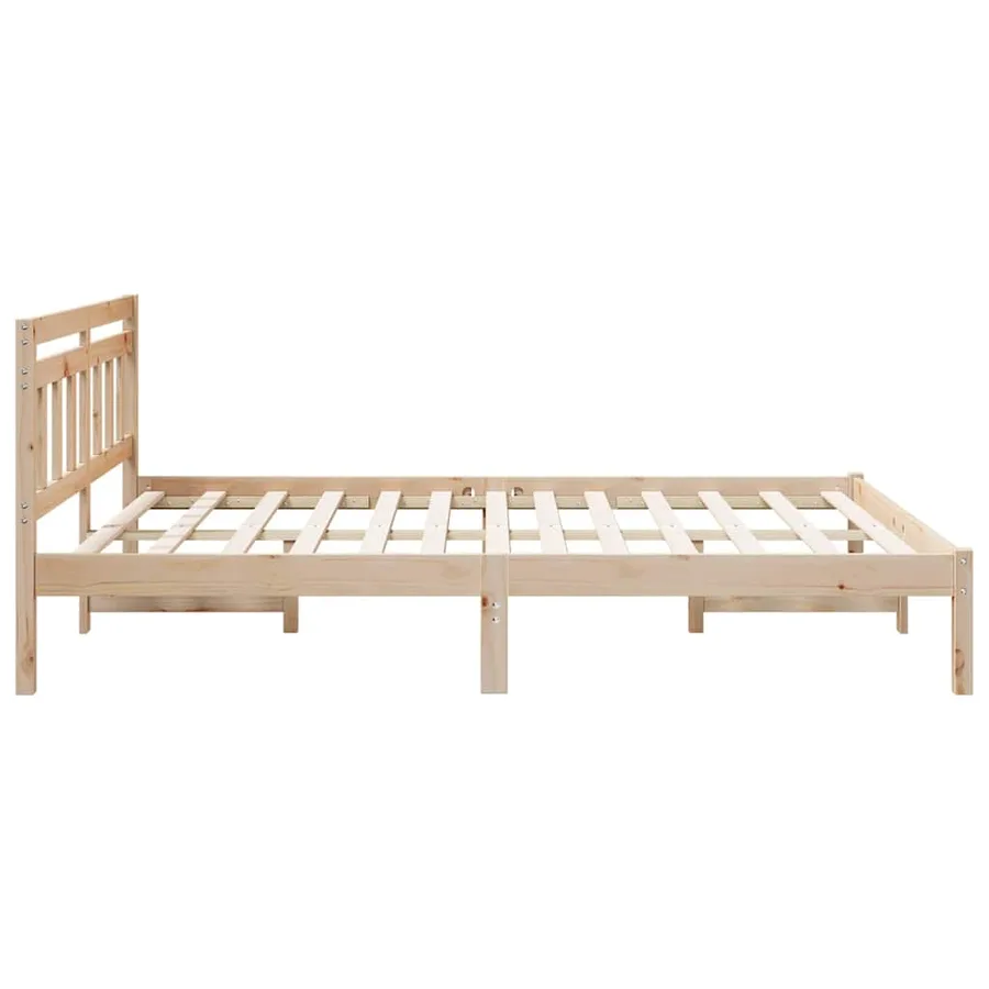 Cadre de lit Marron 140 x 200 cm Pin massif - 6