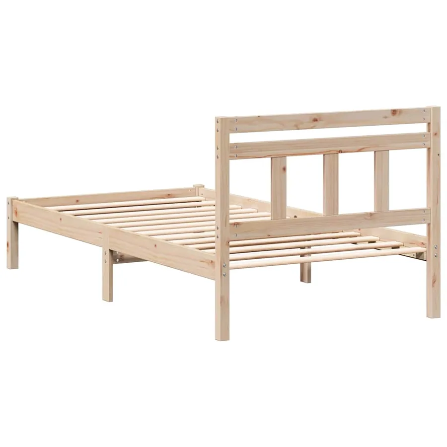 Cadre de lit Marron 100 x 200 cm Pin massif - 7