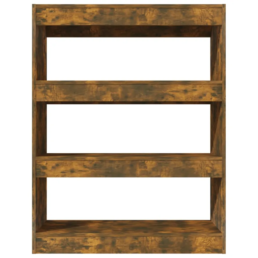 Bibliothèque/Séparateur de pièce chêne fumé bois d'ingénierie - 3