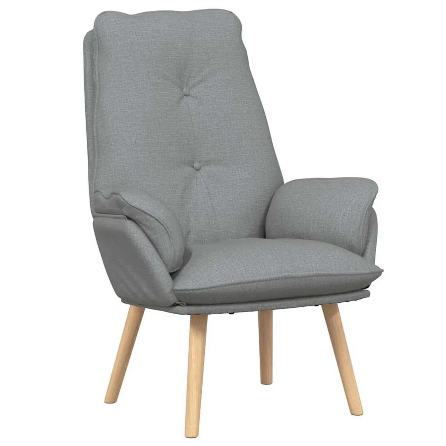 fauteuil Gris clair 69 x 74 x 93 cm Tissu et Contreplaqué - 2