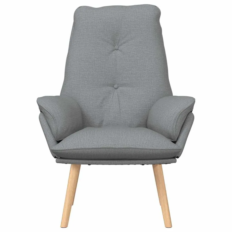 fauteuil Gris clair 69 x 74 x 93 cm Tissu et Contreplaqué - 4