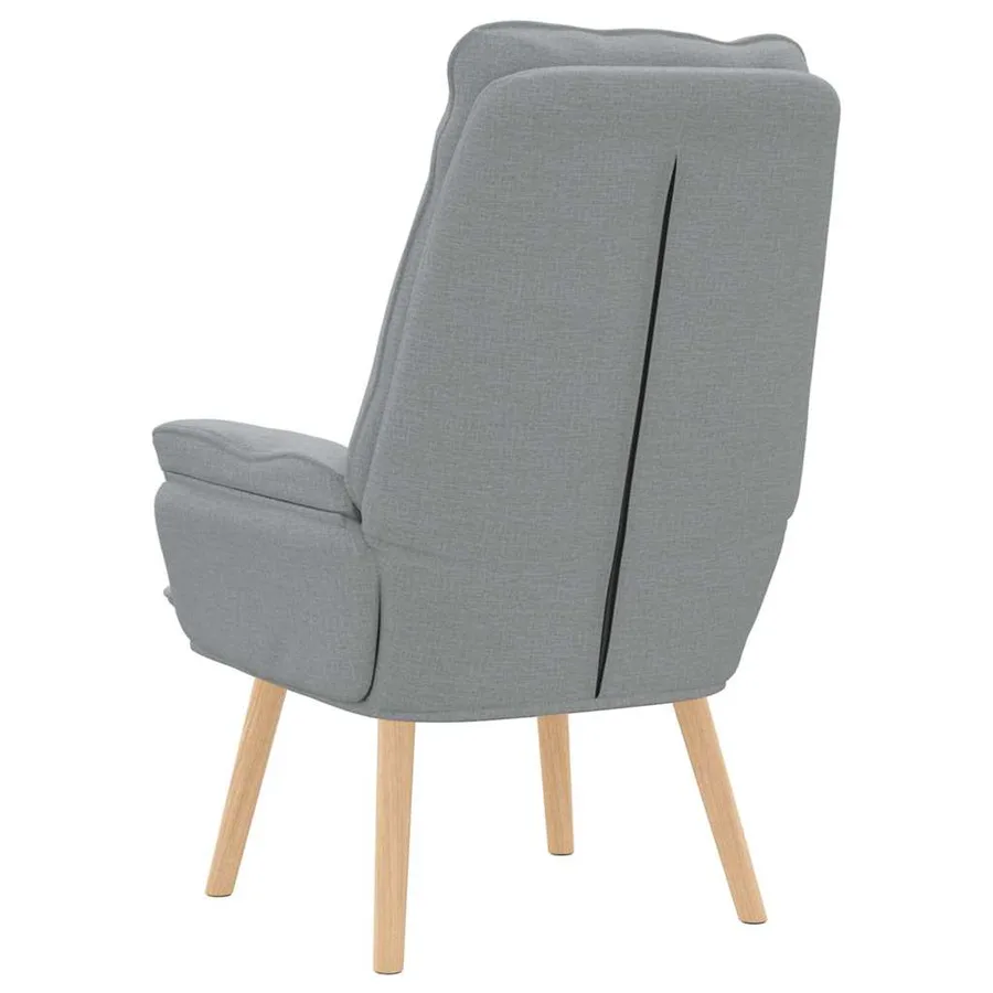 fauteuil Gris clair 69 x 74 x 93 cm Tissu et Contreplaqué - 6