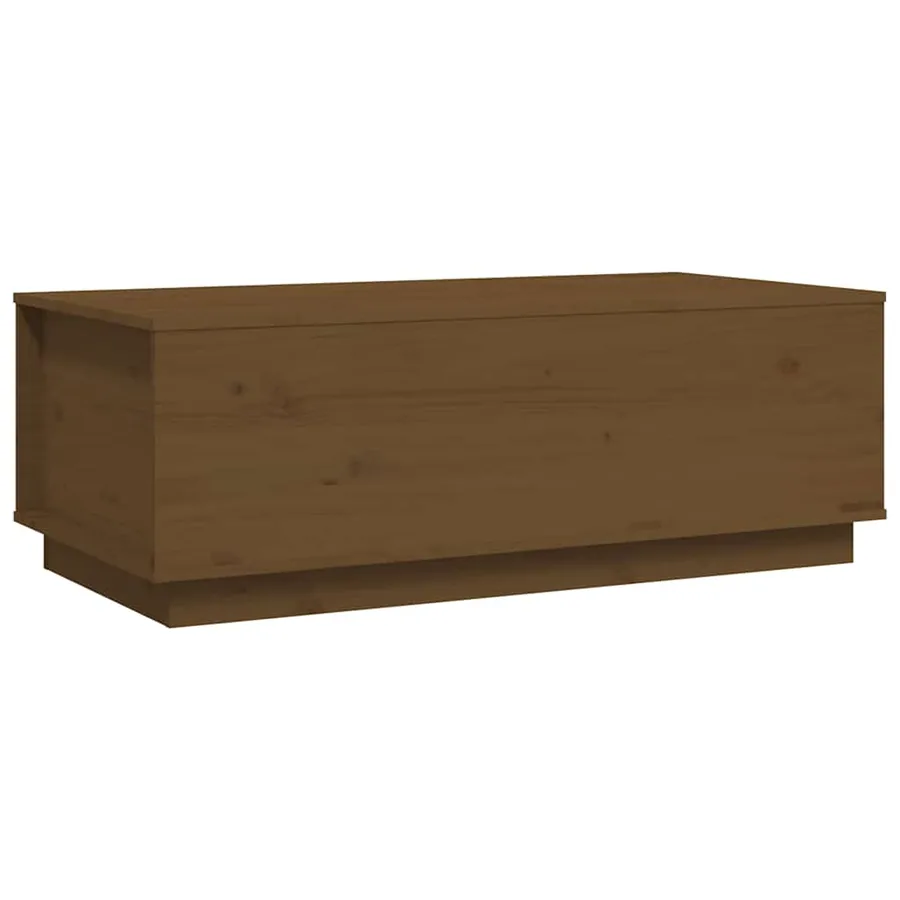 Table basse Marron miel 100x50x35 cm Bois massif de pin - 2