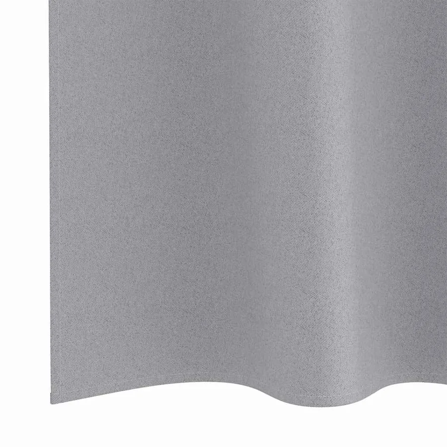 Rideaux occultants avec anneaux 2 pcs Gris clair 260 x 140 cm - 6