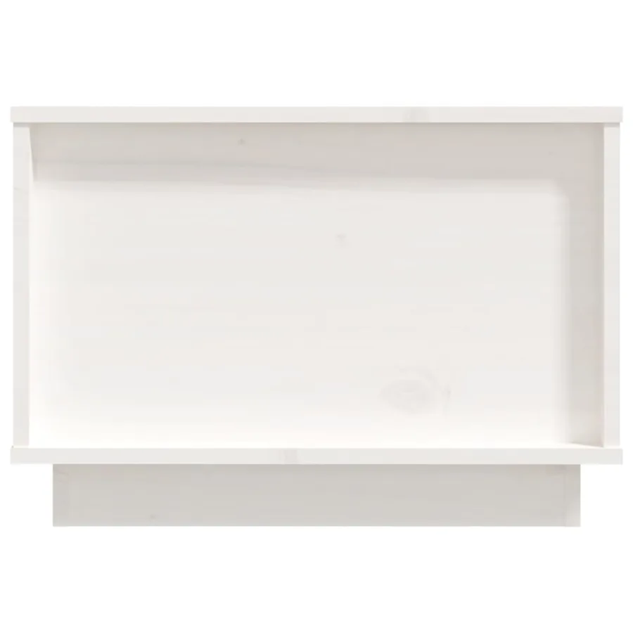 Table basse Blanc 60x50x35 cm Bois massif de pin - 7