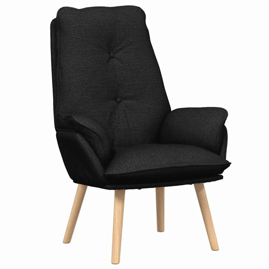 fauteuil Noir 69 x 74 x 93 cm Tissu et Contreplaqué - 2