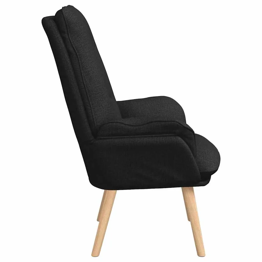 fauteuil Noir 69 x 74 x 93 cm Tissu et Contreplaqué - 5