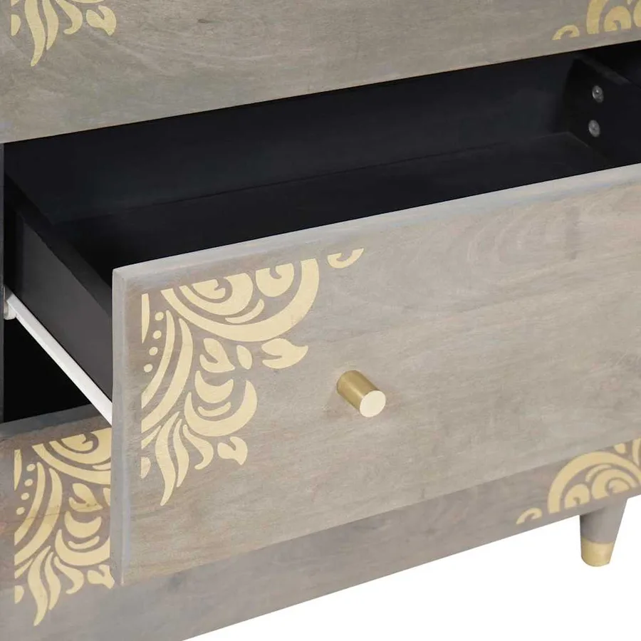 Ensemble de Meubles de Salle de Bain 3 pcs Gris et or - 8