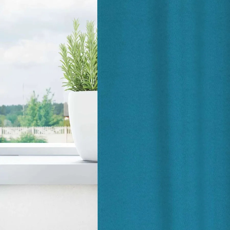 Rideaux occultants avec anneaux 2 pcs Turquoise 260 x 140 cm - 3