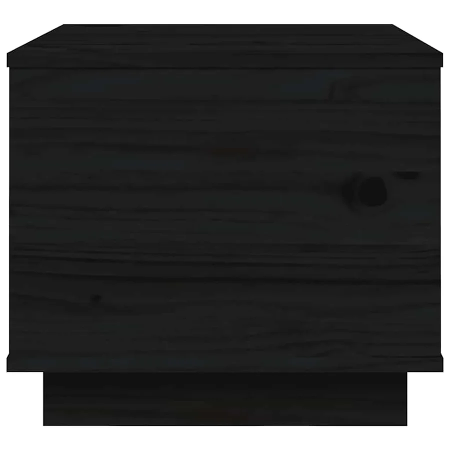 Table basse Noir 40x50x35 cm Bois massif de pin - 6