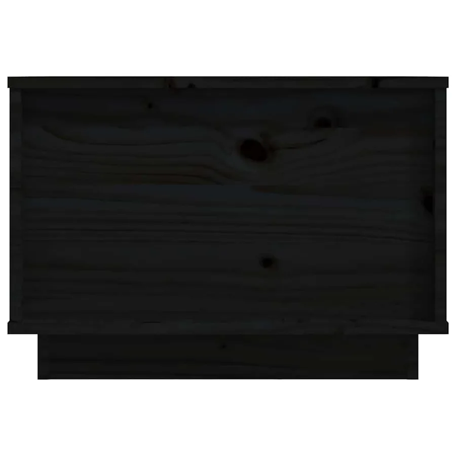 Table basse Noir 40x50x35 cm Bois massif de pin - 7