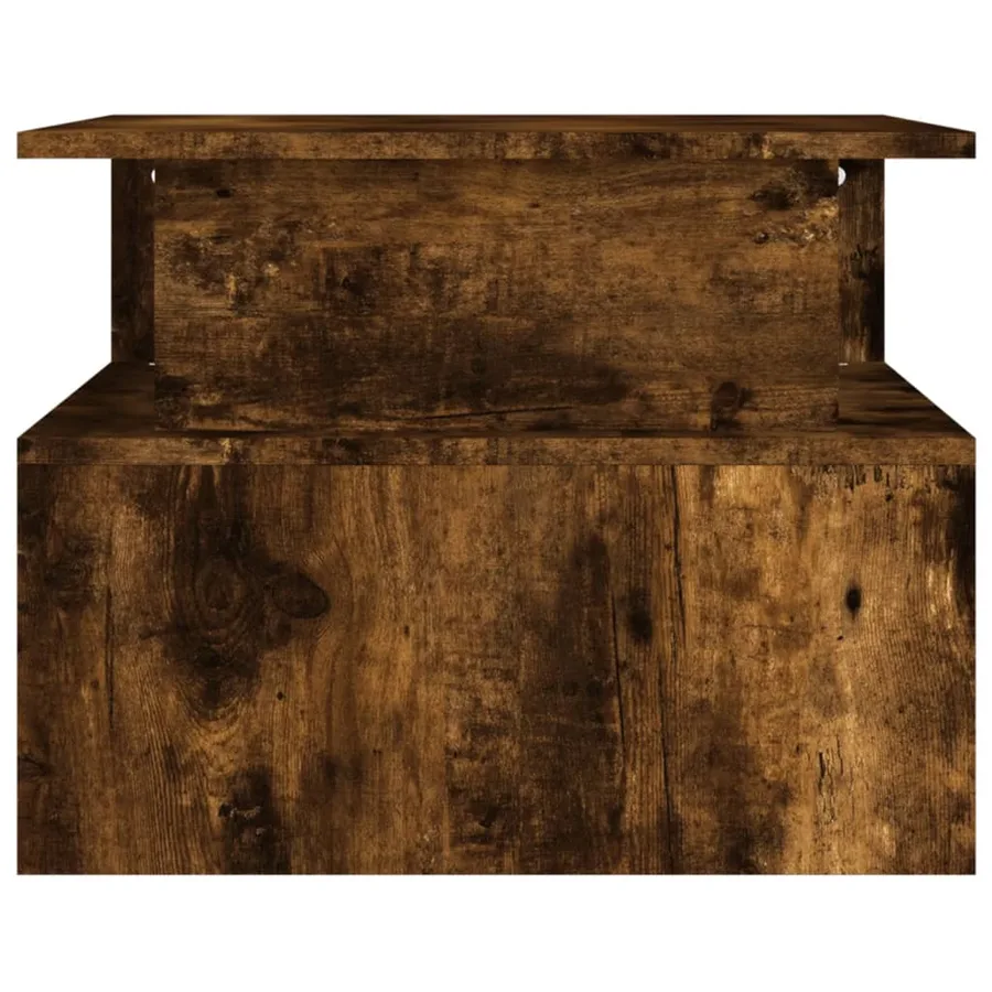 Table basse chêne fumé 90x55x42,5 cm bois d'ingénierie - 5