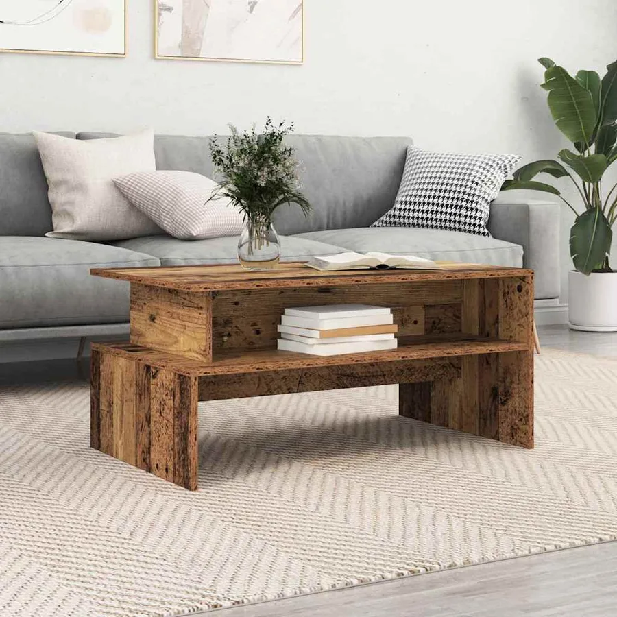 Table basse Bois ancien 90 x 55 x 42,5 cm Bois d'ingénierie - 4