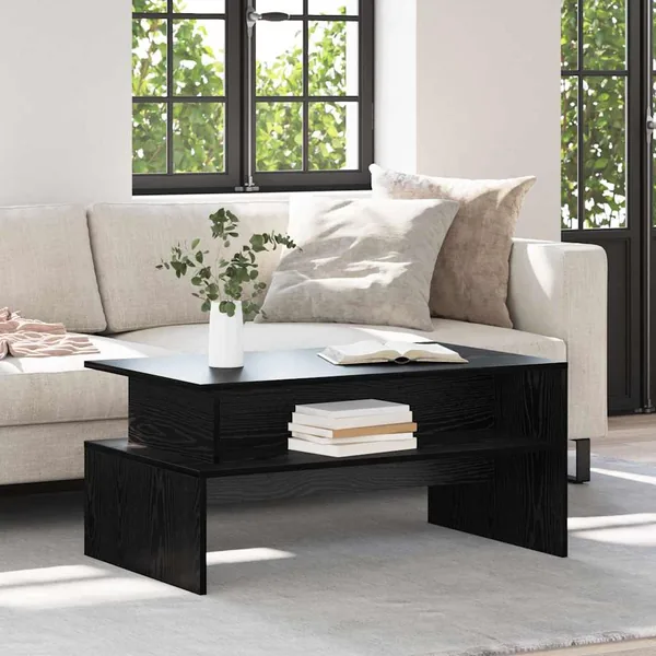 Table basse Chêne noir 90 x 55 x 42,5 cm Bois d'ingénierie