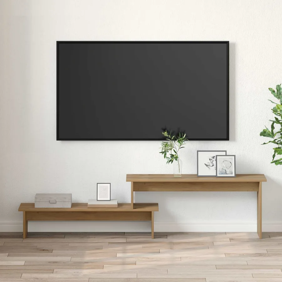 Ensemble meuble TV 180,5 x 30 x 43 cm Chêne artisanal - 4