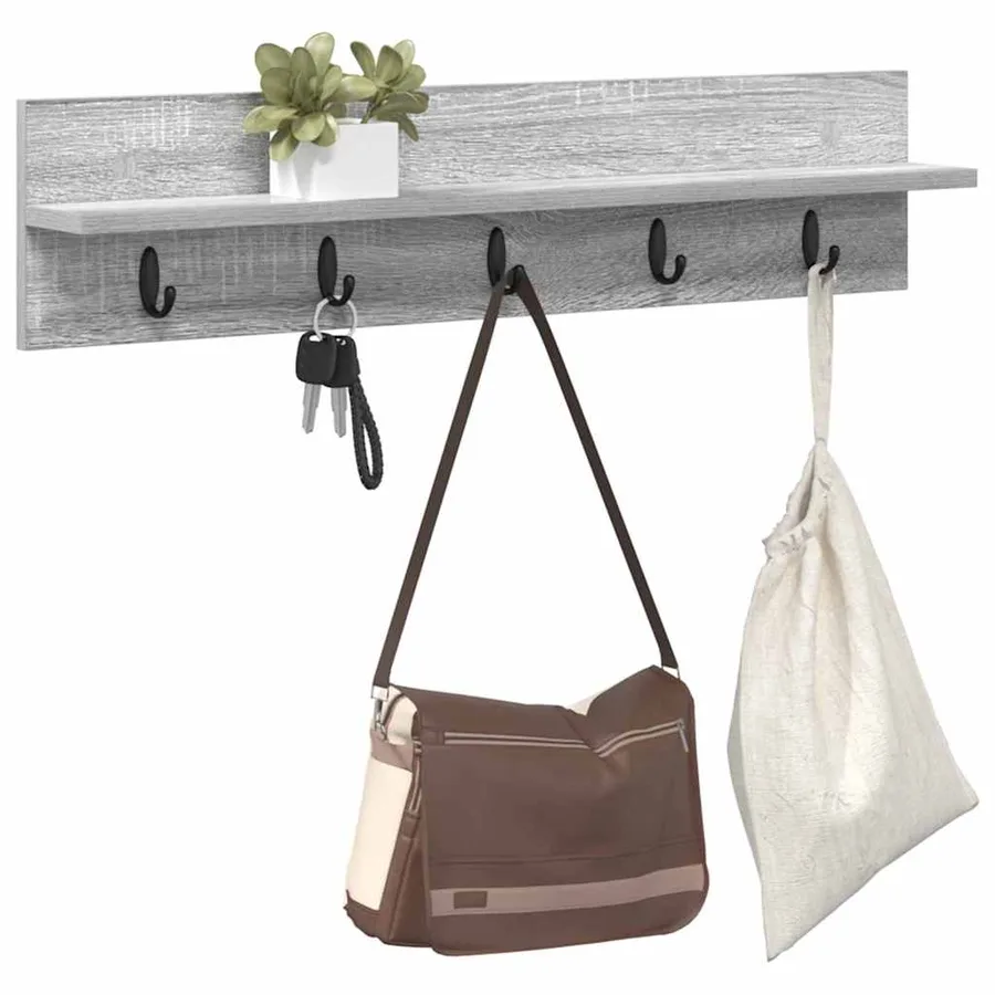 Porte-manteau mural Montage mural Gris Sonoma 80 x 10,5 x 18 cm - 3