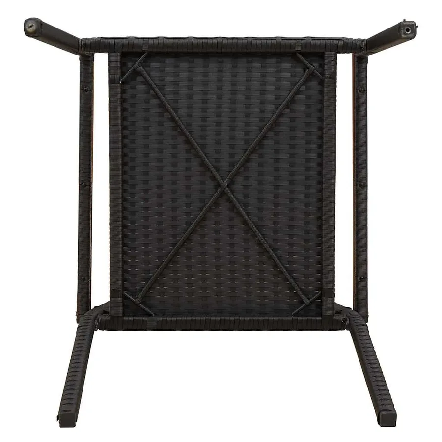Chaises empilables de jardin 4 pcs Noir et Marron - 9