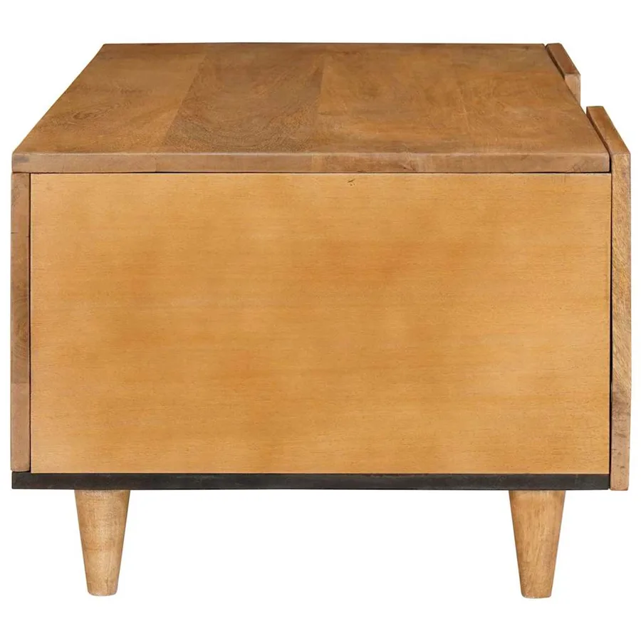 Table basse Marron Clair 100 x 54 x 40 cm Bois de mangue massif - 4