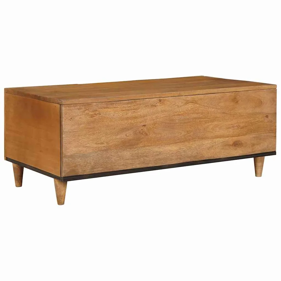 Table basse Marron Clair 100 x 54 x 40 cm Bois de mangue massif - 5