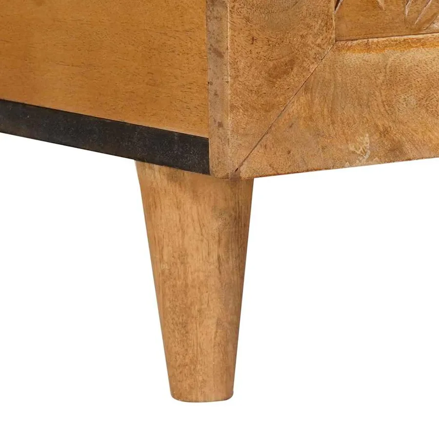 Table basse Marron Clair 100 x 54 x 40 cm Bois de mangue massif - 8
