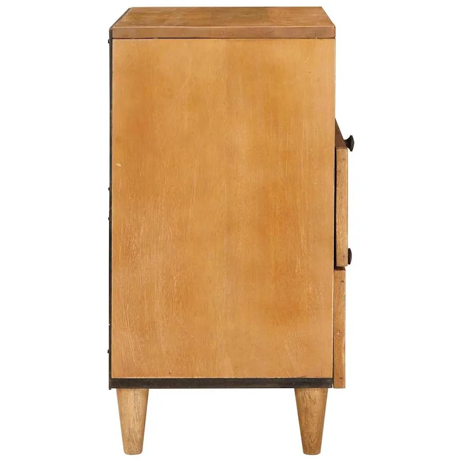 Table de chevet Marron Clair 50 x 33 x 62 cm Bois d'ingénierie - 4