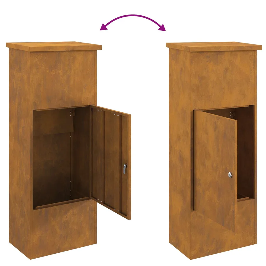 Boîte de dépôt de colis avec porte Rouillé 44,5 x 29 x 110,5 cm - 11