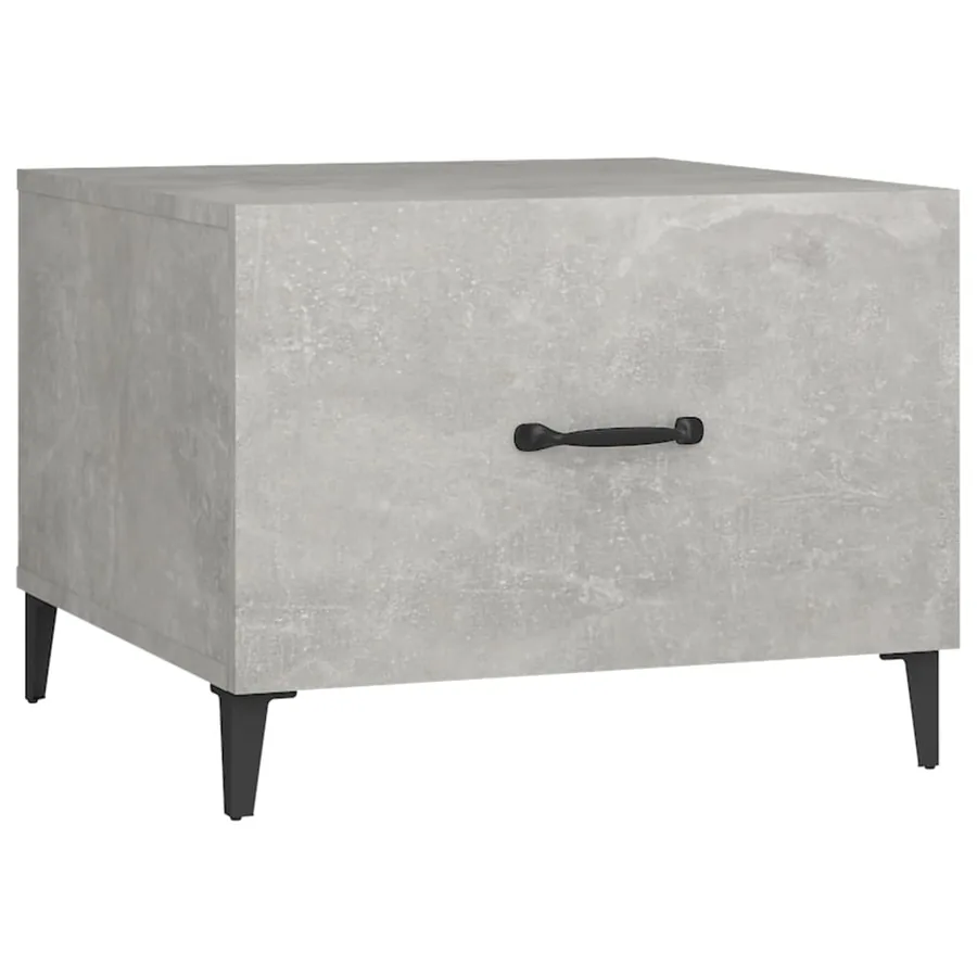 Tables basses avec pieds en métal 2 pcs Gris béton 50x50x40 cm - 6