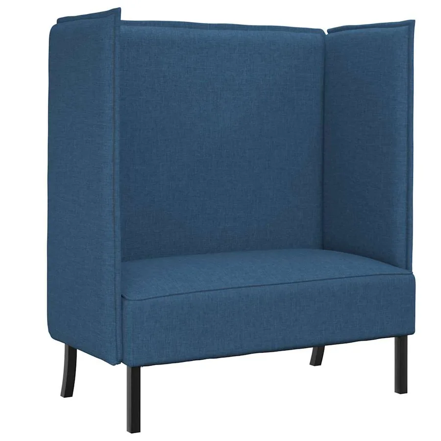 Canapé à Haut Dossier 101cm Bleu tissu - 2