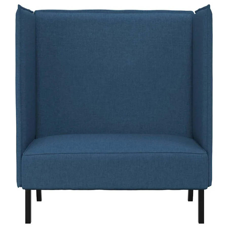 Canapé à Haut Dossier 101cm Bleu tissu - 4