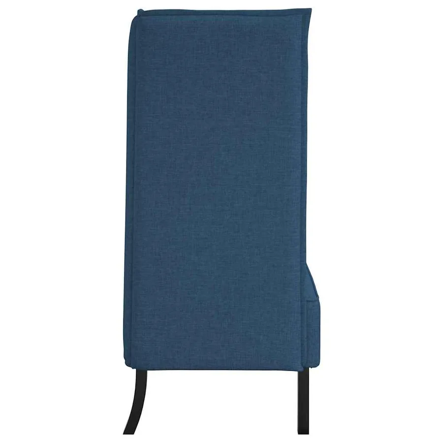 Canapé à Haut Dossier 101cm Bleu tissu - 5