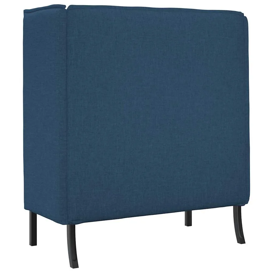 Canapé à Haut Dossier 101cm Bleu tissu - 6