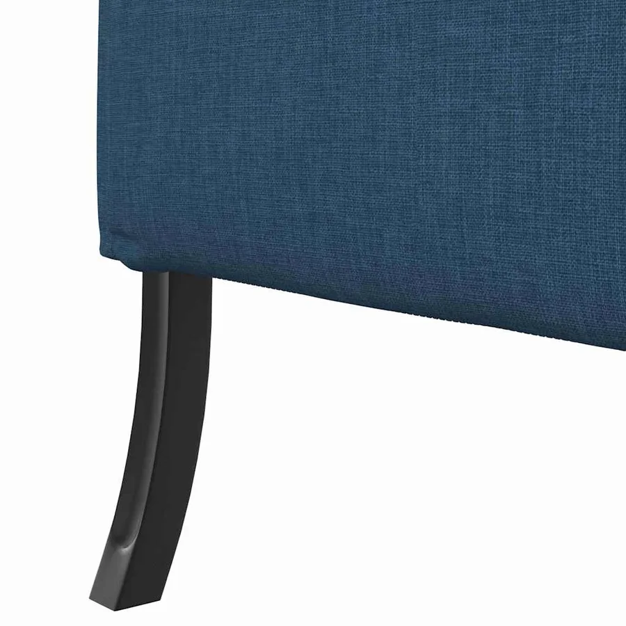 Canapé à Haut Dossier 101cm Bleu tissu - 7