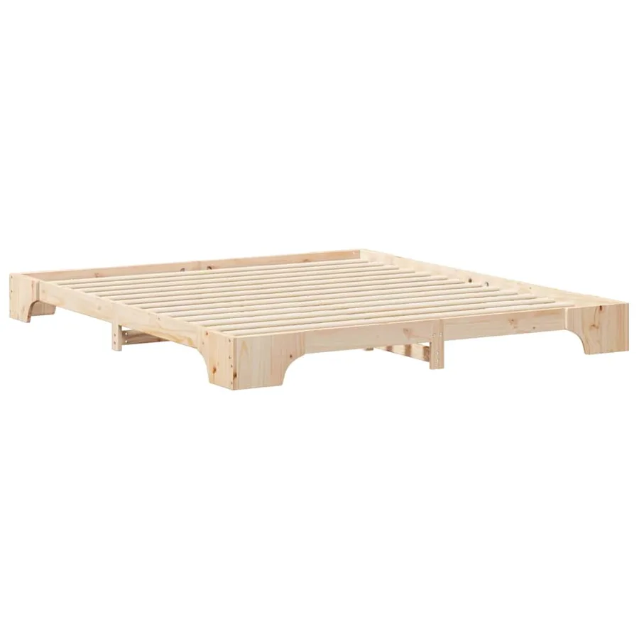 Cadre de lit Marron 180 x 220 cm Pin massif - 6
