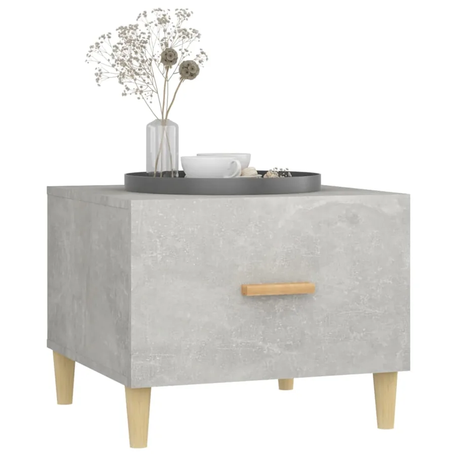 Table basse Gris béton 50x50x40 cm Bois d'ingénierie - 4