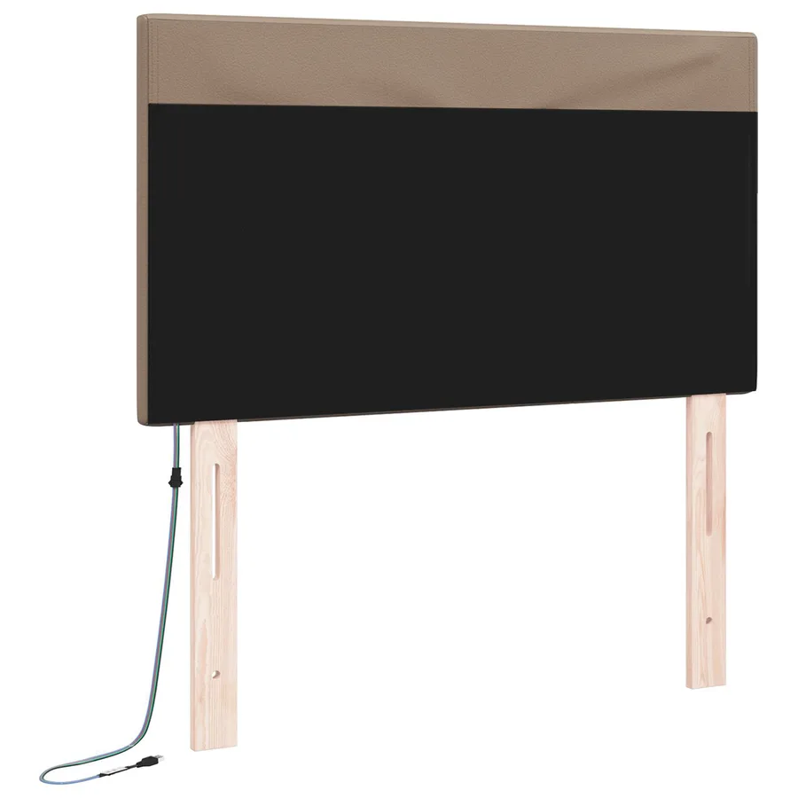 Tête de lit LED Cappuccino 100 cm Cuir synthétique - 7