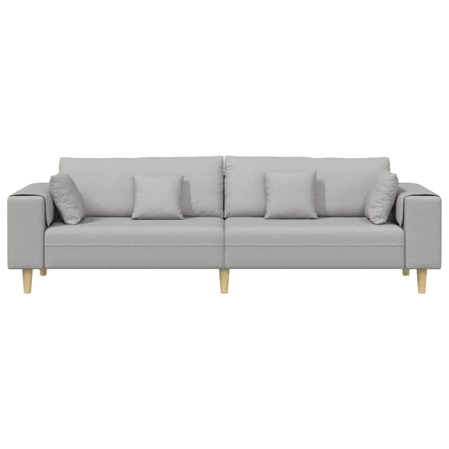 Canapé Gris nuage 250 x 77 x 76 cm tissu - 4