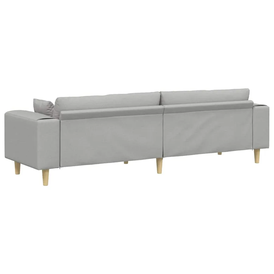 Canapé Gris nuage 250 x 77 x 76 cm tissu - 6