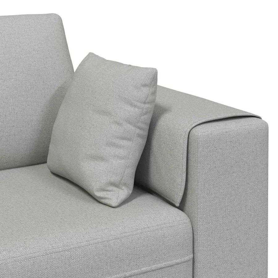 Canapé Gris nuage 250 x 77 x 76 cm tissu - 7
