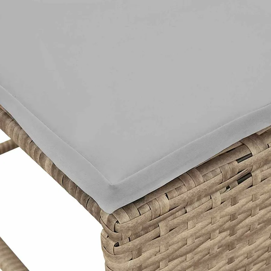 Ensemble de canapé de jardin 6 pcs Beige et Gris clair - 10