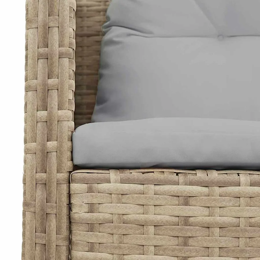 Ensemble de canapé de jardin 6 pcs Beige et Gris clair - 11