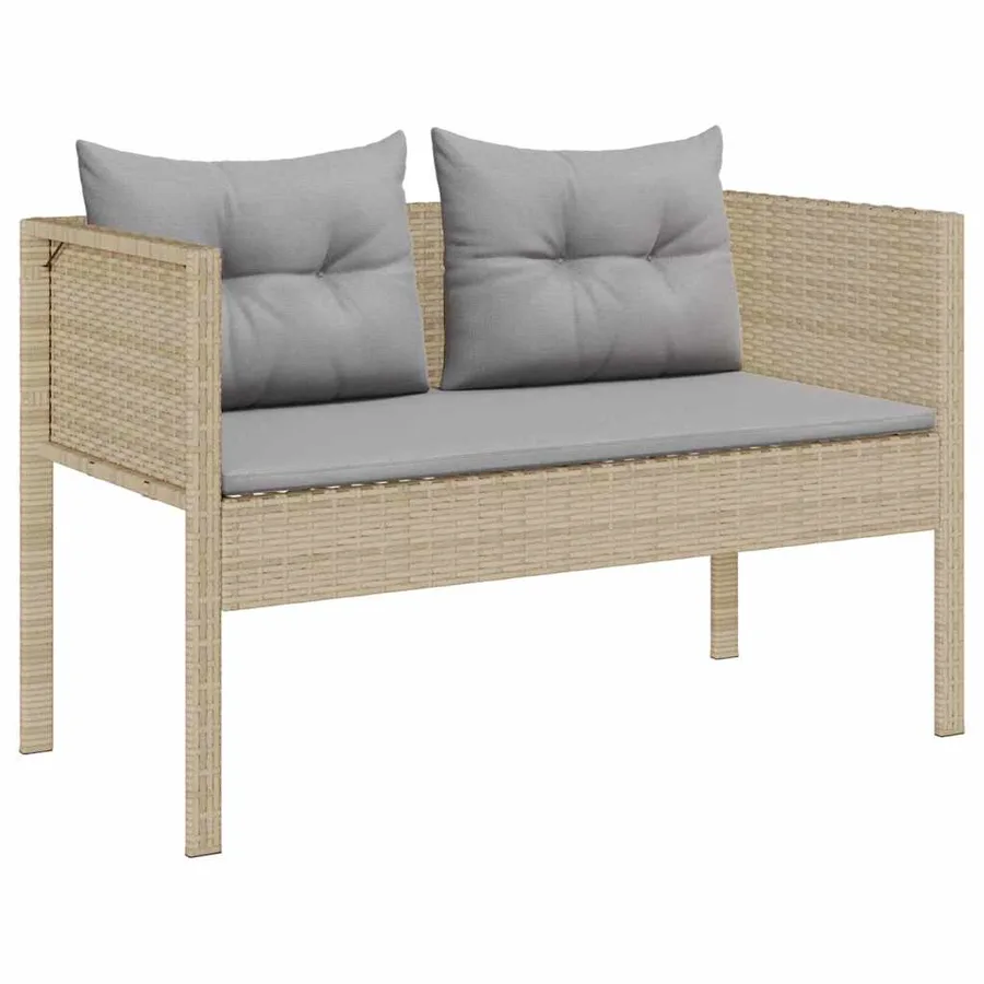 Ensemble de canapé de jardin 6 pcs Beige et Gris clair - 4