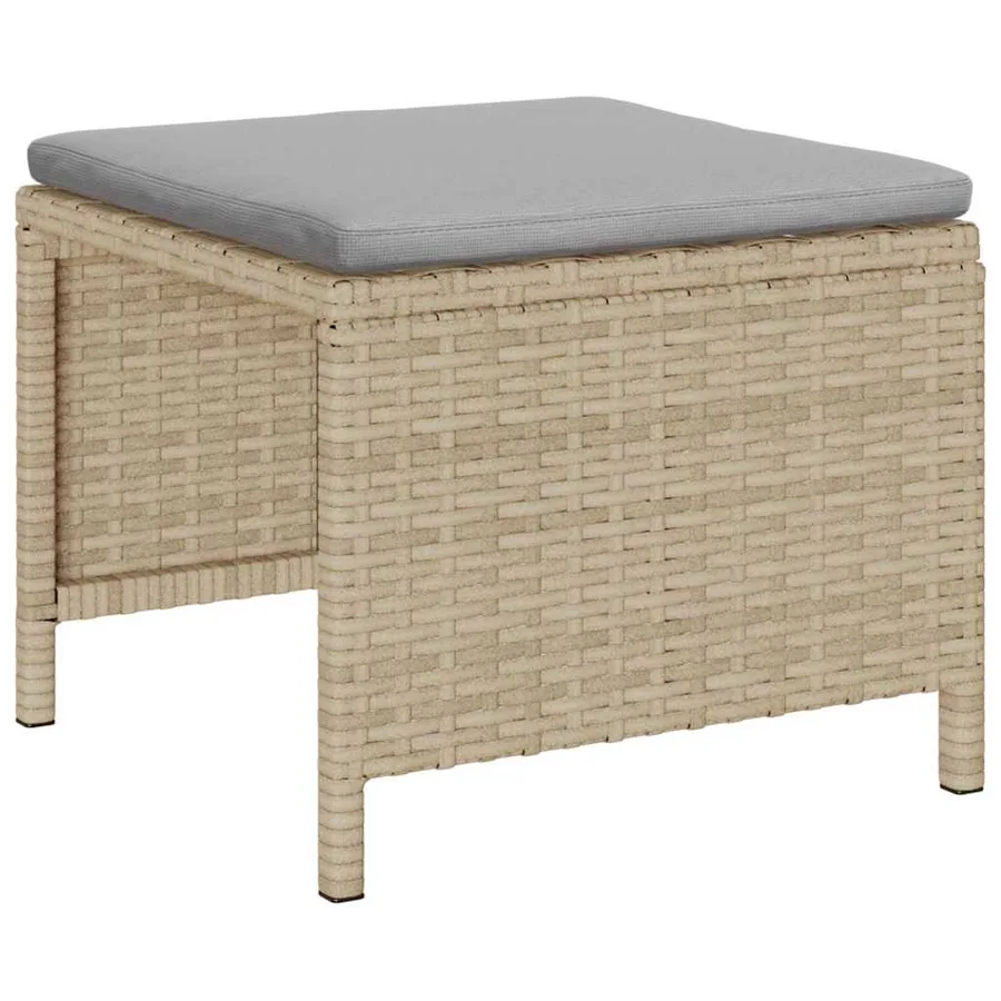 Ensemble de canapé de jardin 6 pcs Beige et Gris clair - 6