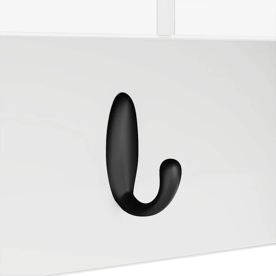 Porte-manteau mural Blanc 50 x 20 x 30 cm Bois d'ingénierie - 10