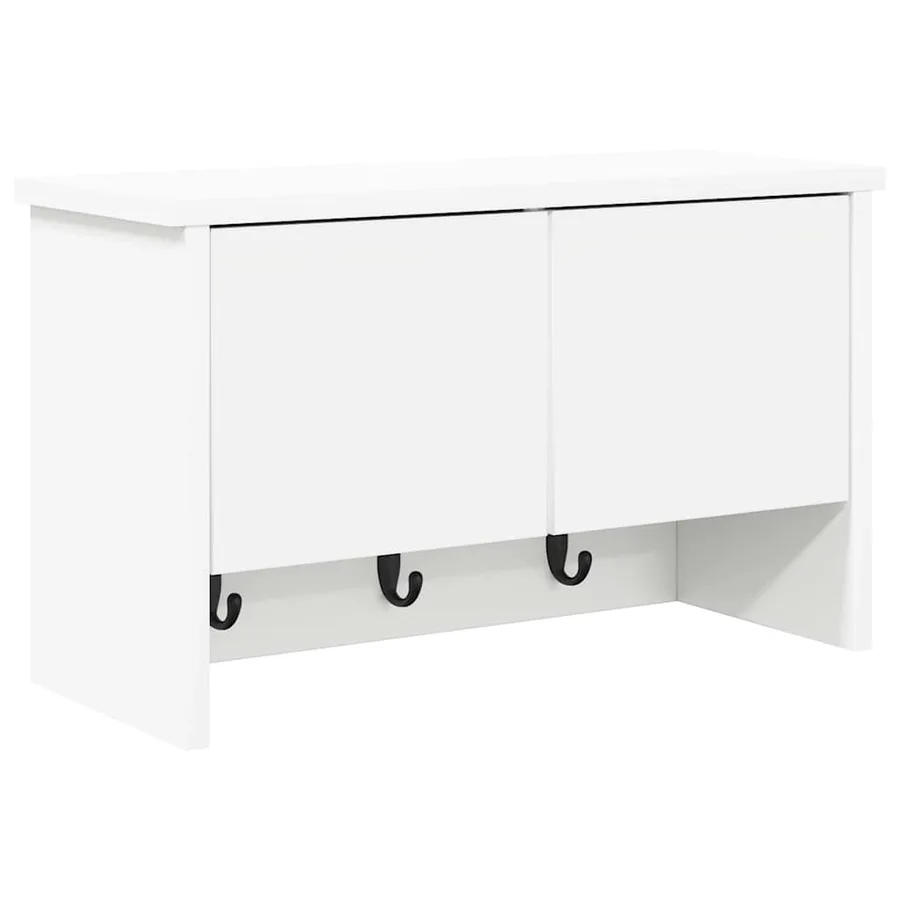 Porte-manteau mural Blanc 50 x 20 x 30 cm Bois d'ingénierie - 2