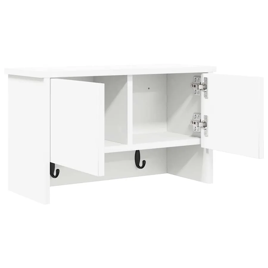 Porte-manteau mural Blanc 50 x 20 x 30 cm Bois d'ingénierie - 5