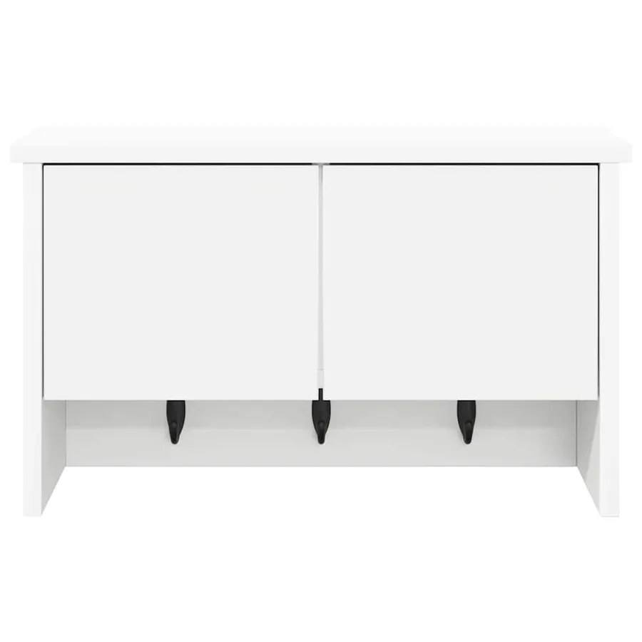Porte-manteau mural Blanc 50 x 20 x 30 cm Bois d'ingénierie - 6