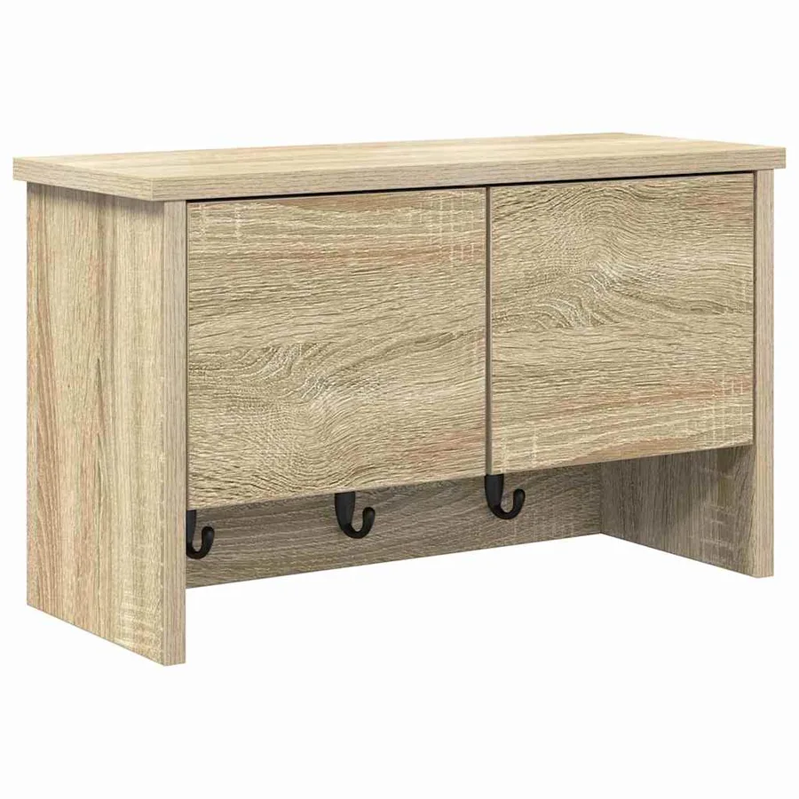 Porte-manteau mural avec étagère Chêne Sonoma 50 x 20 x 30 cm - 2