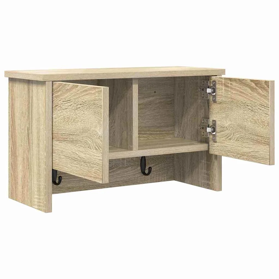 Porte-manteau mural avec étagère Chêne Sonoma 50 x 20 x 30 cm - 5